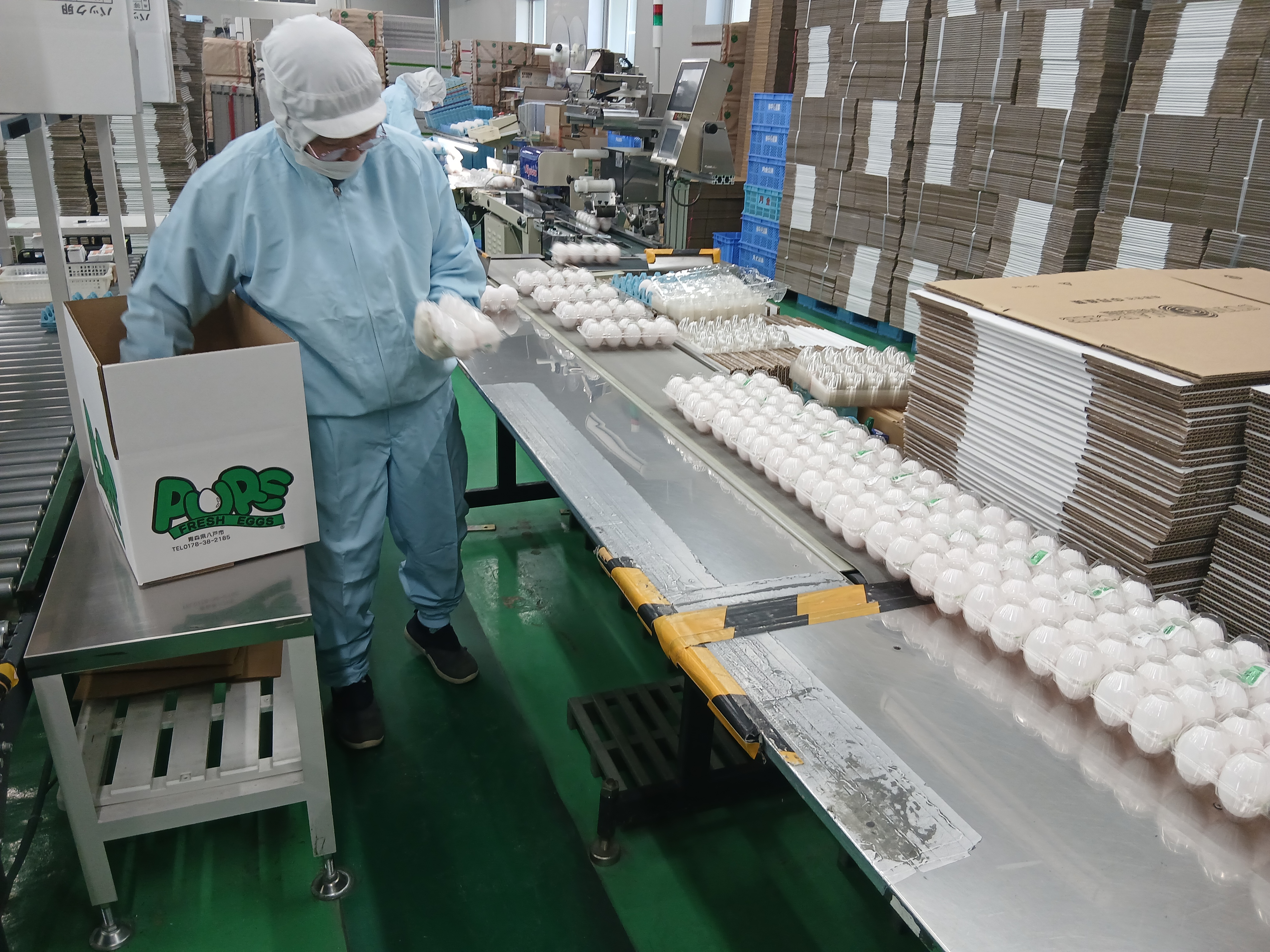 最新鋭のGPセンターの選別ライン